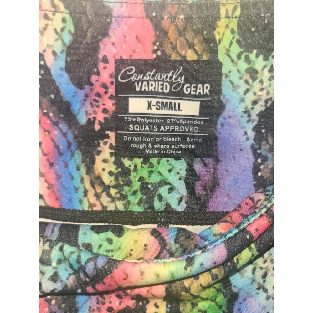 Constantly Varied Gear CVG Rainbow Snakeskin Leggings Pockets XS Squat Proof - Picture 13 of 16